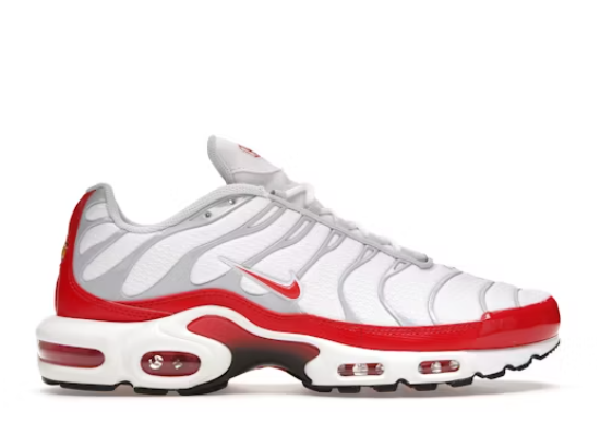 nike air max plus white university red