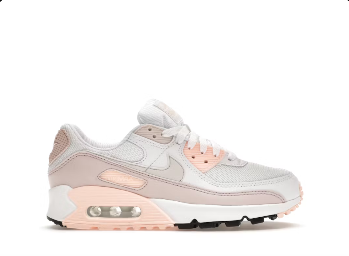 nike air max 90 white rose