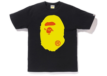 Load image into Gallery viewer, BAPE Colors Big Ape Head Tee Black/Yellow Size M
