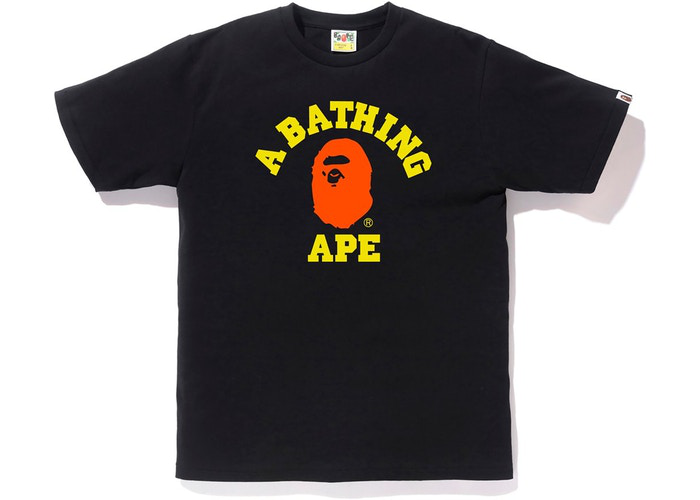 BAPE Colors College Tee Black Size S
