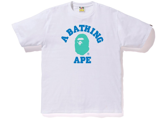 BAPE Colors College Tee White Size M