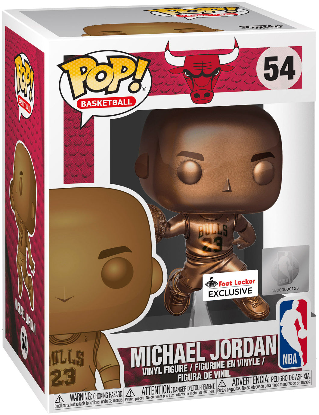 POP NBA Bulls Michael Jordan (Bronze) Foot Locker Exclusive Figure #54